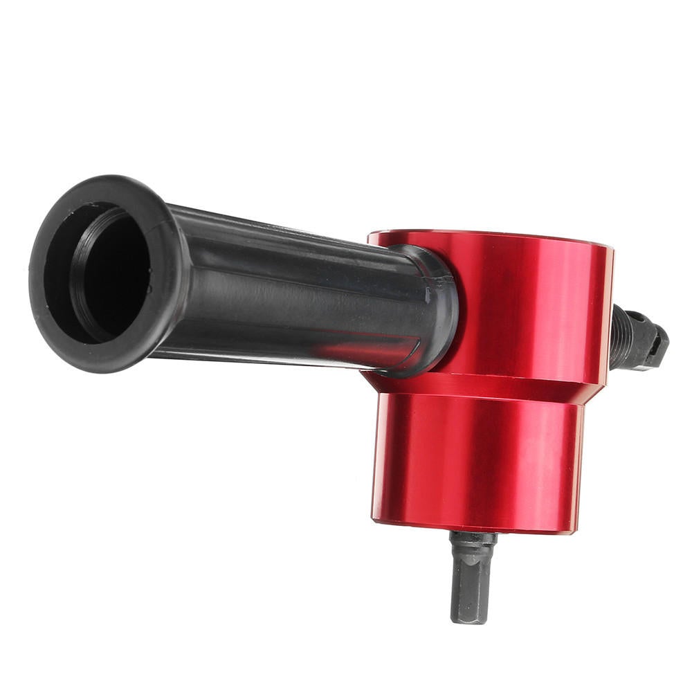 Double Headed Sheet Metal Cutting Nibbler Drill Attachment Metal Cutter Tool with Case Red Gold Blue