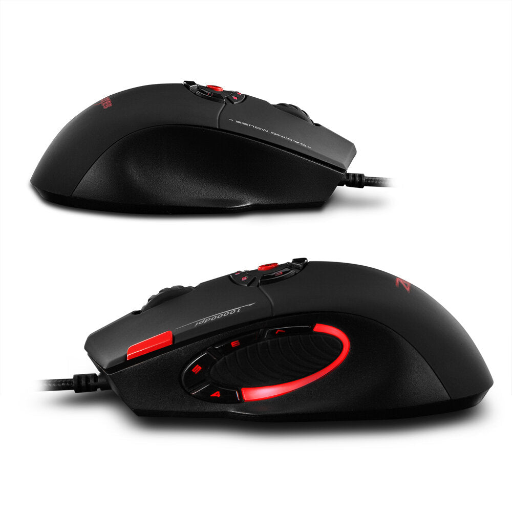 Wired Mouse 1000-10000DPI 12 Buttons Programming RGB Lighting Optical Mice with Custom Counterweight Gaming Mouse