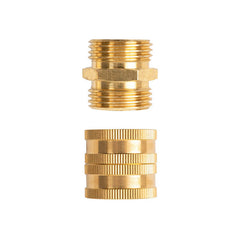 Garden Hose Two-way Adapter 3/4 Inch Brass Male Female Two-way Connector