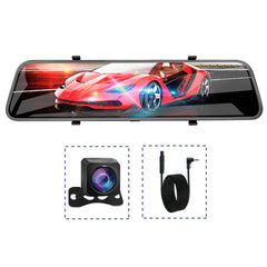 12 Inch Touch Car DVR Stream Media Dash Cam Mirror Video Recorder Dual Len Support 1080P Rear View Camera GPS