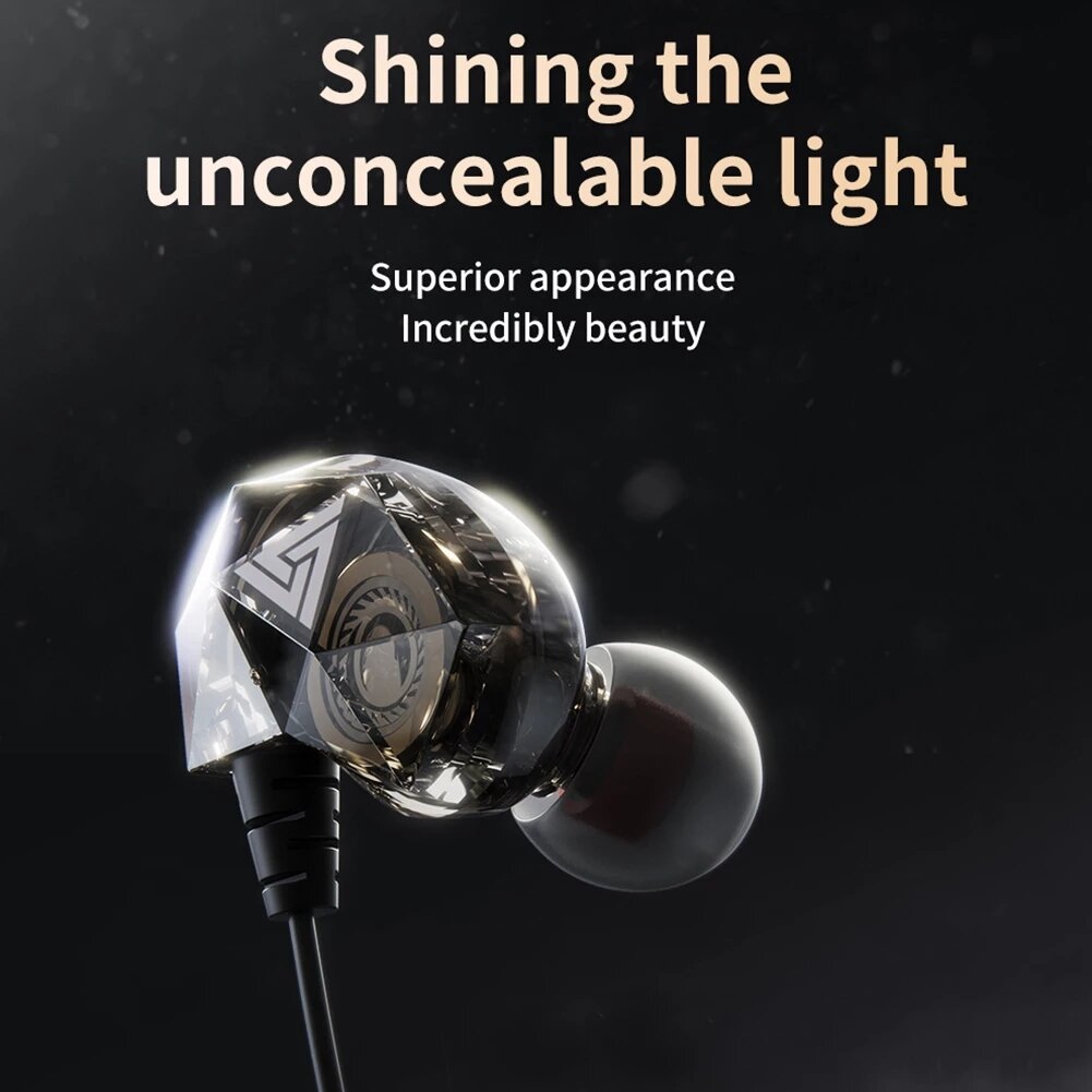 In-Ear Heavy Hi-Fi Bass Stereo Music Wired Earphones Subwoofer Sport Earpiece With Microphone