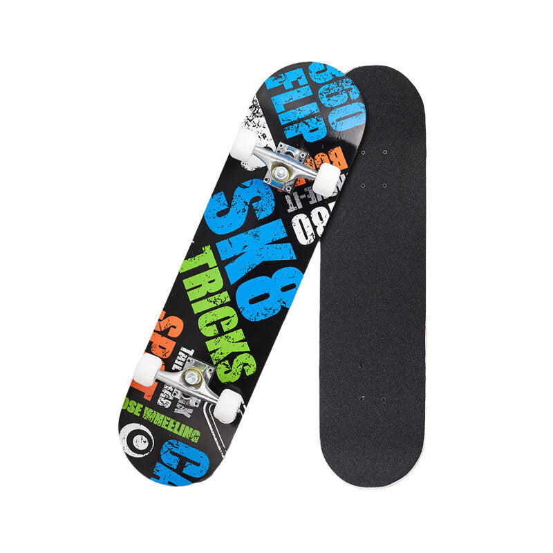 31.5'' 9 Ply Maple LED Flashing Skateboard Chrome Steel Longboard Bearing for Adults Beginner To Pro Outdoor