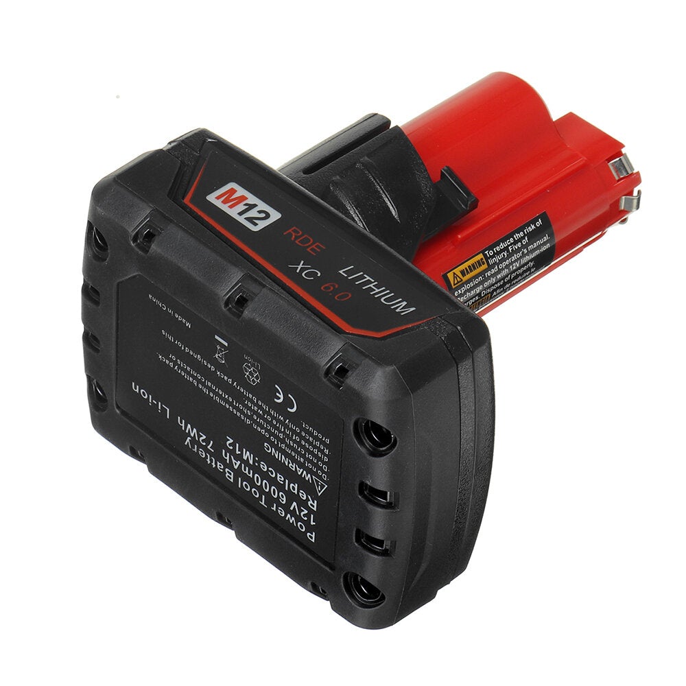 5.0/6.0Ah 12V Replacement Lithium Ion Battery for Milwaukee Cordless Power Tools