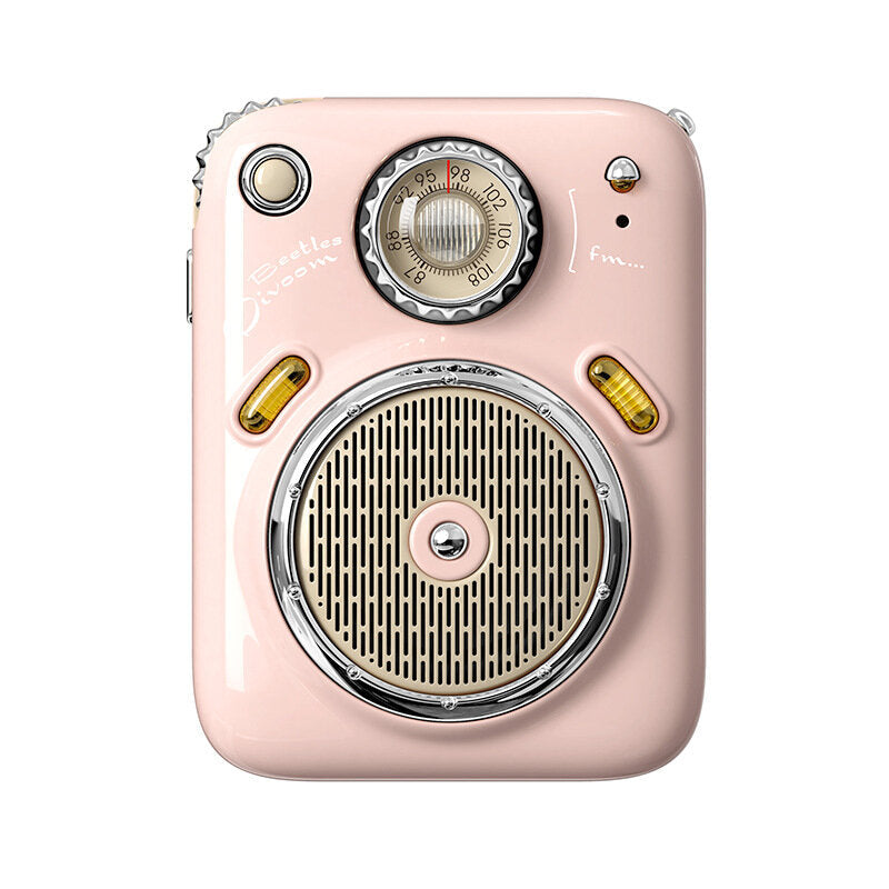 Retro Mini Bluetooth Speaker Audio FM Radio TF Card Girlfriend Birthday Gift Portable Outdoor Waterproof Speaker