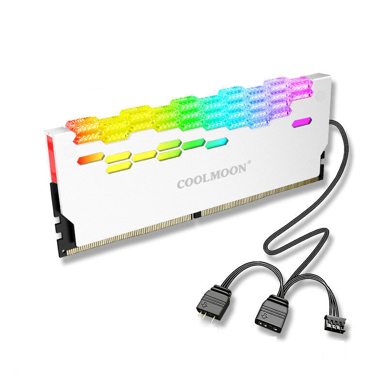 5V LED ARGB 2x3 Pin 1x4 Pin Memory Heat Sink Aluminum Alloy Ram Cooler for Desktop PC Computer
