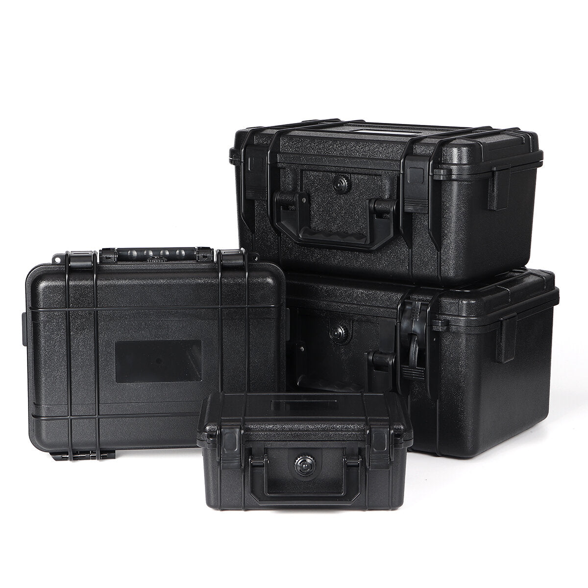 ABS Plastic Sealed Waterproof Storage Case Foam Impact -Resistant Hiking Portable Tool Box Dry Box