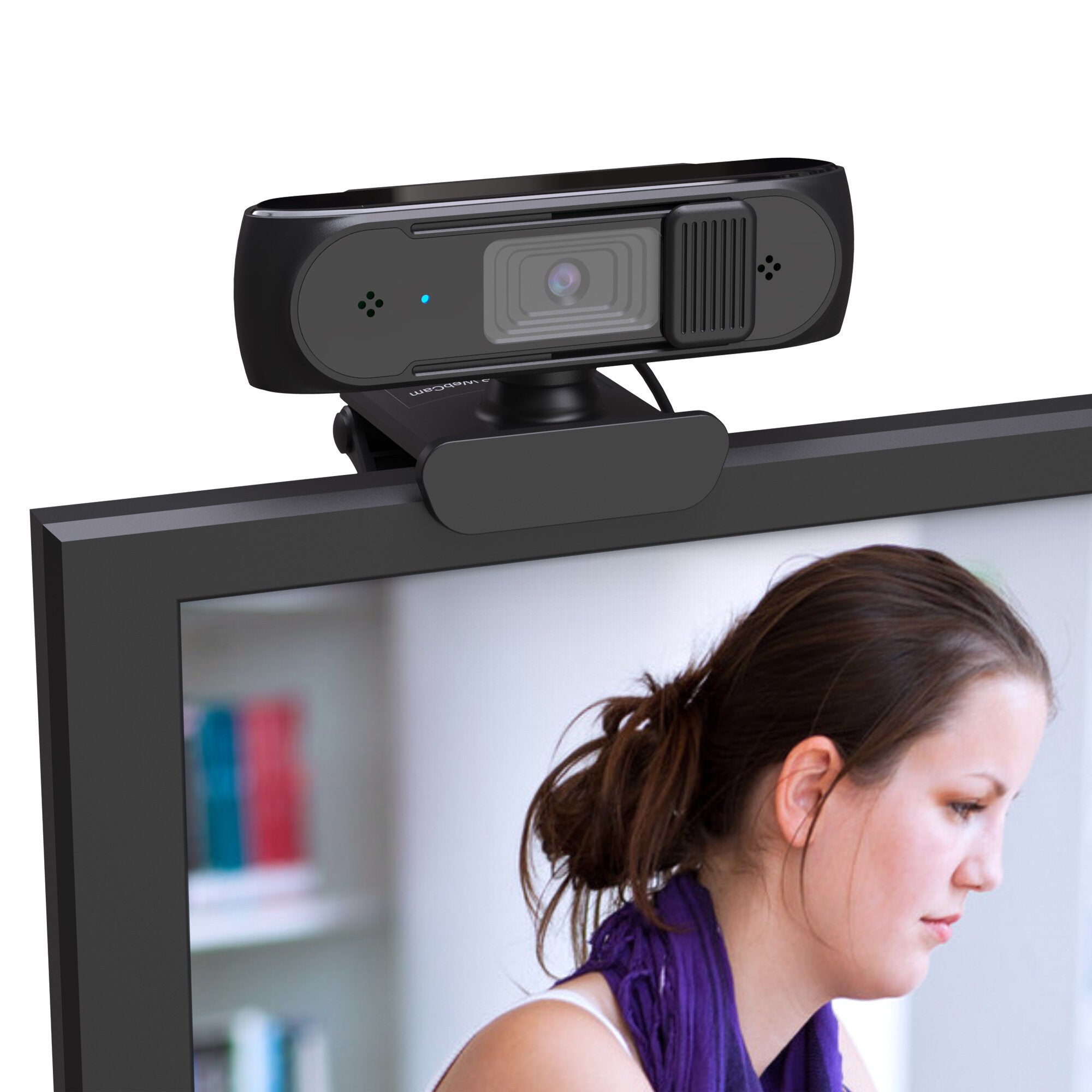 Wired Computer Webcam 1080P 5MP Auto Focus 360 Degree Rotatable Webcam With Privacy Cover Design For Video Calling Meeting
