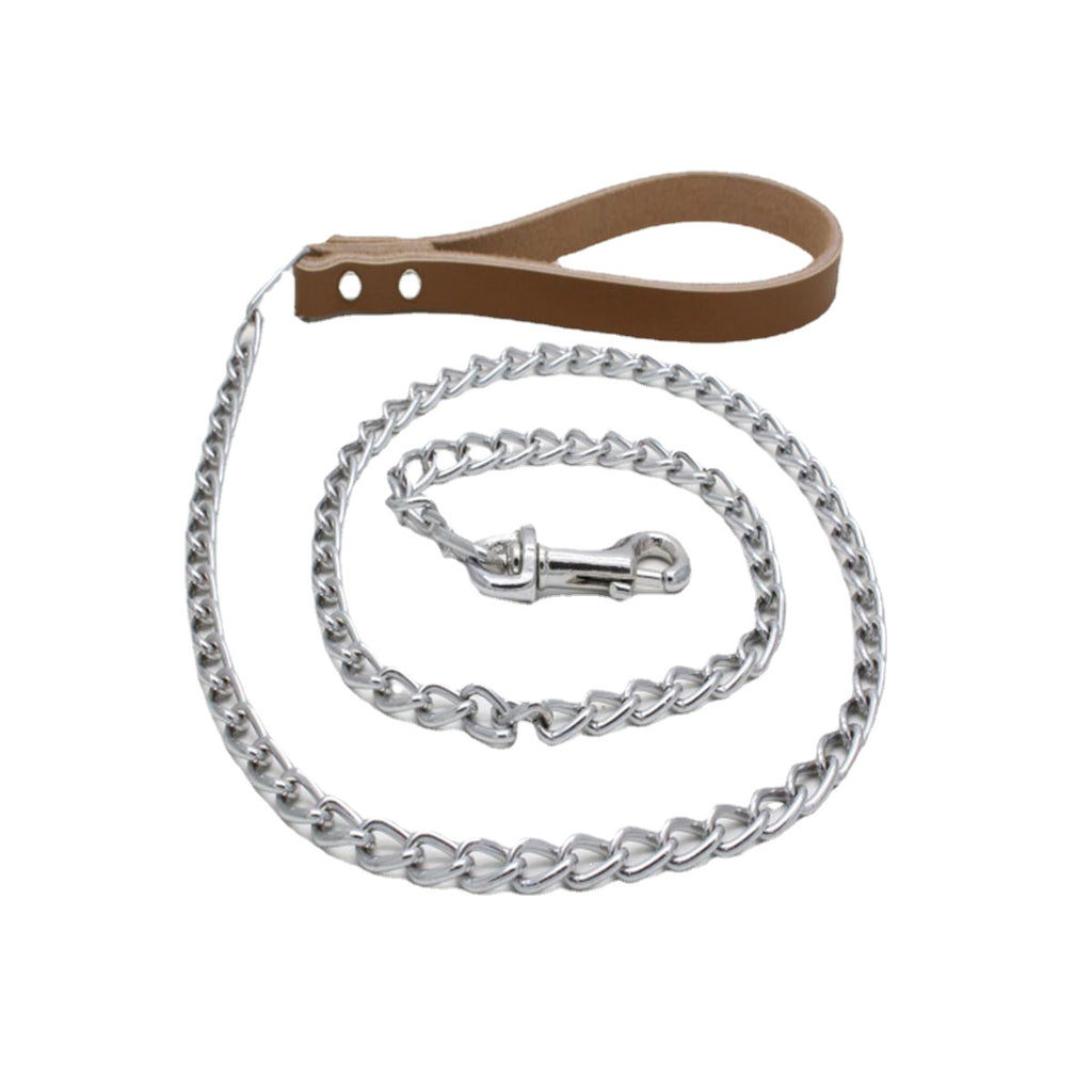 Metal Dog Traction Leash Belt Training Walking Strap Collar Lead Rope