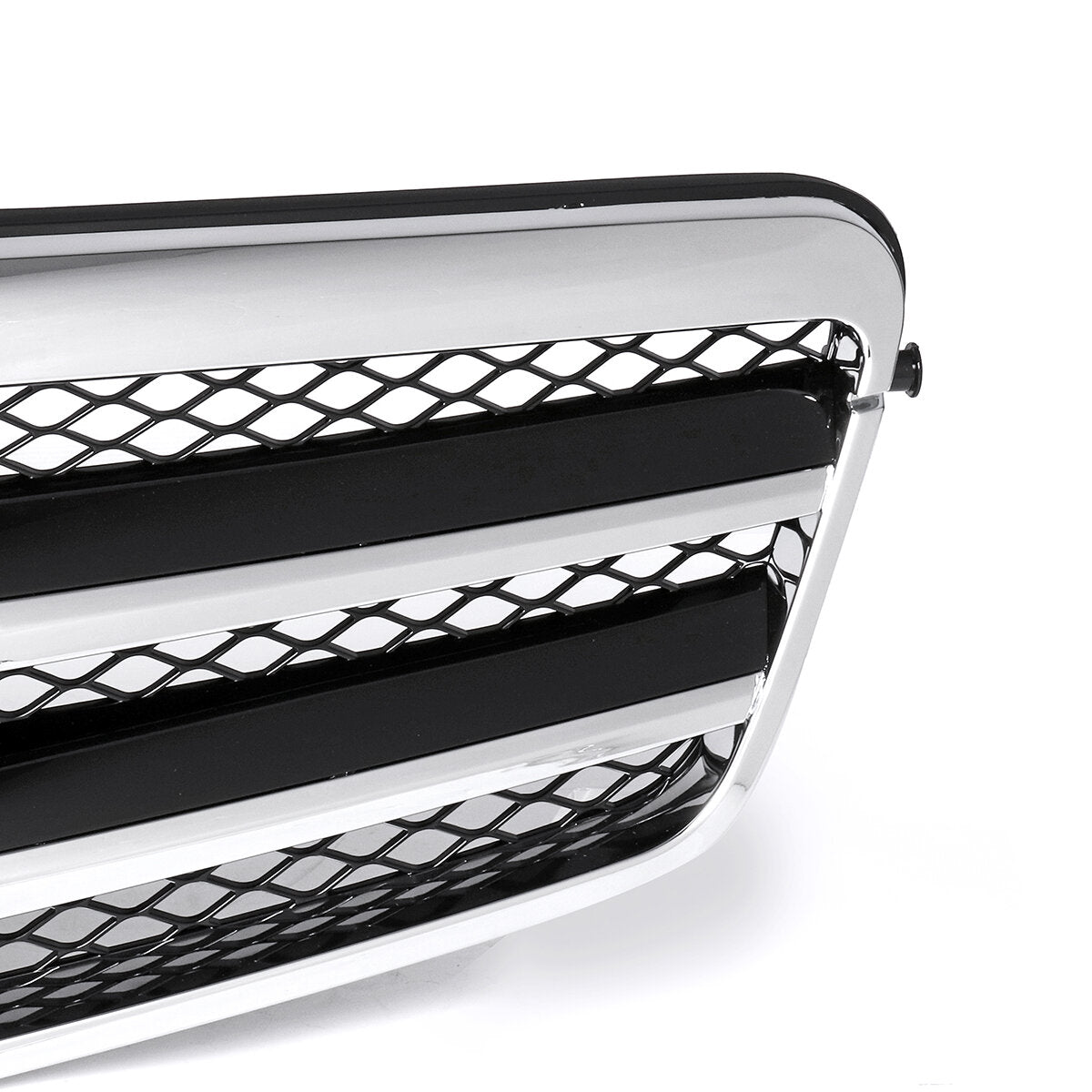 Chrome Silver AMG Style Front Grill Grille For Mercedes Benz