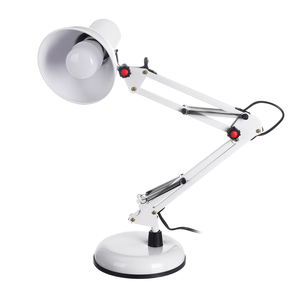 5W Super Bright Swing Arm Desk Lamp Clamp on Table Light with LED Bulb Metal Clip 220V