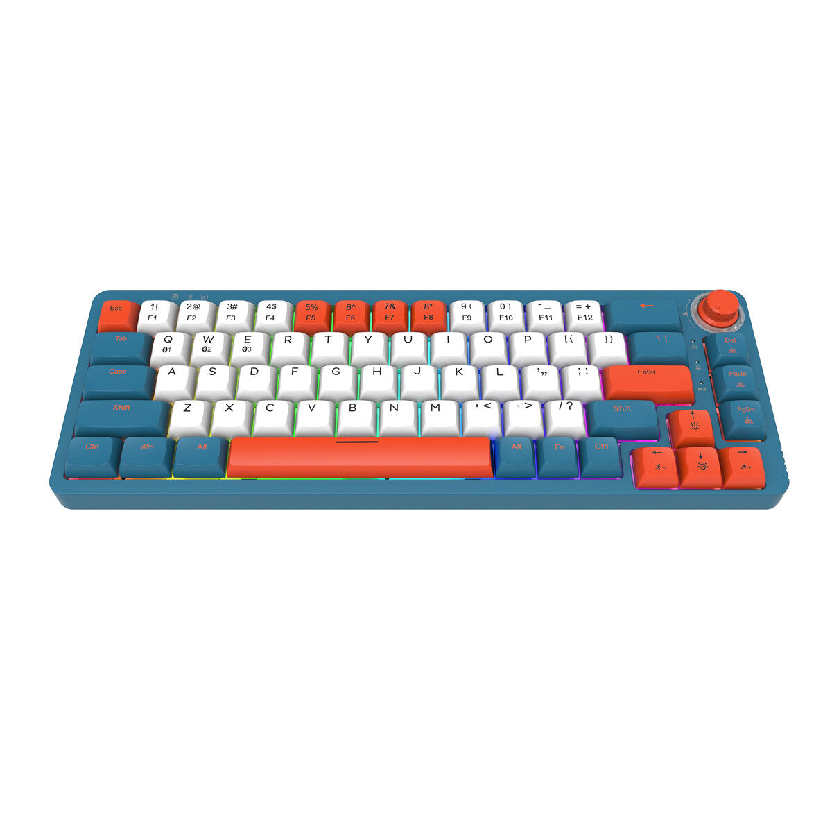 Custom Mechanical Gaming Keyboard 67 Keys RGB Switch Hot Swappable With Rotate Button