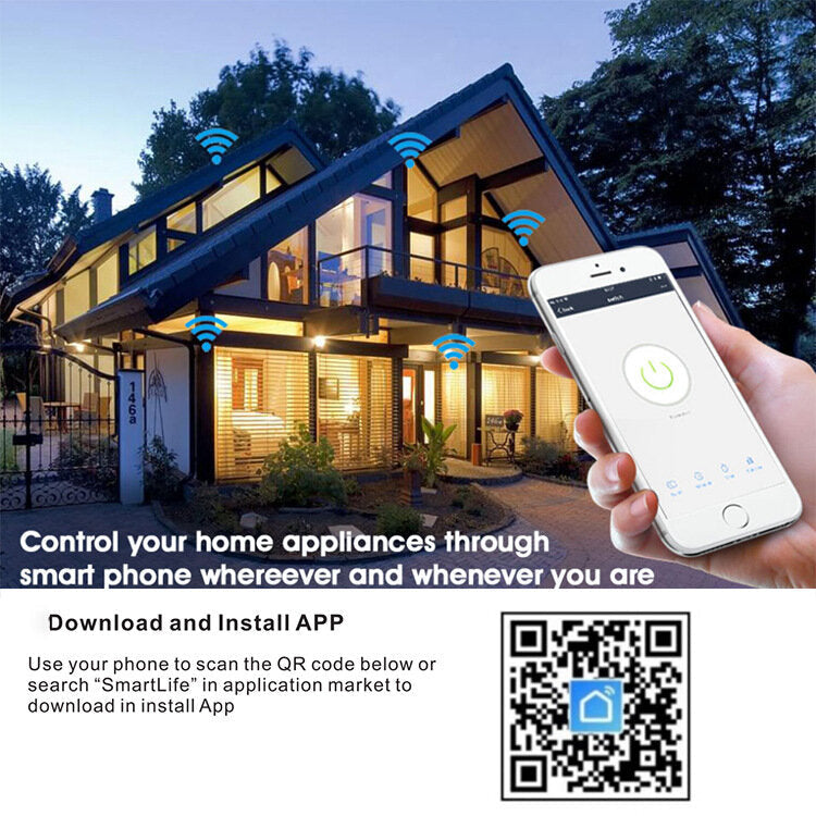 Wireless Touch Switch Mobile Phone Remote Works with Amazon Alexa Google Home WF-WS03