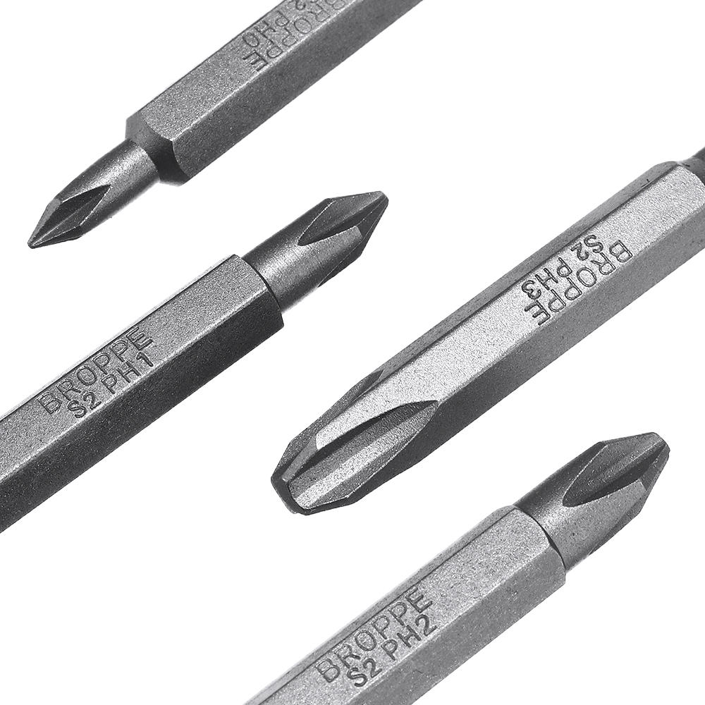 10Pcs Magnetic Phillips Screwdriver Bits PH0/PH1/PH2/PH4 1/4 Inch Hex Shank Screwdriver Set