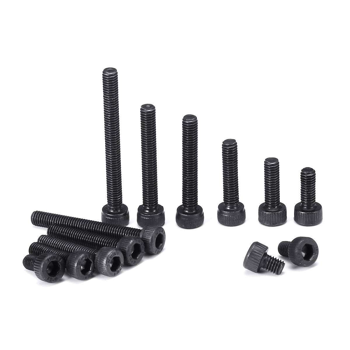 260Pcs M3 12.9 Grade Carbon Steel Hex Socket Cap Head Screw Bolts Assortment Set