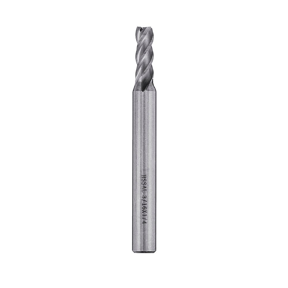 6pcs 1/8-1/2 Inch Imperial Milling Cutter High Speed Steel CNC Bit Spiral End Mill