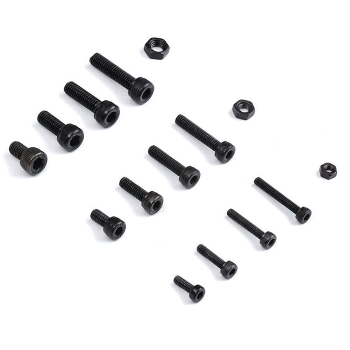 500Pcs Hex Socket Head Screw M3 M4 M5 Cap Bolts and Nuts Carbon-Steel Kit