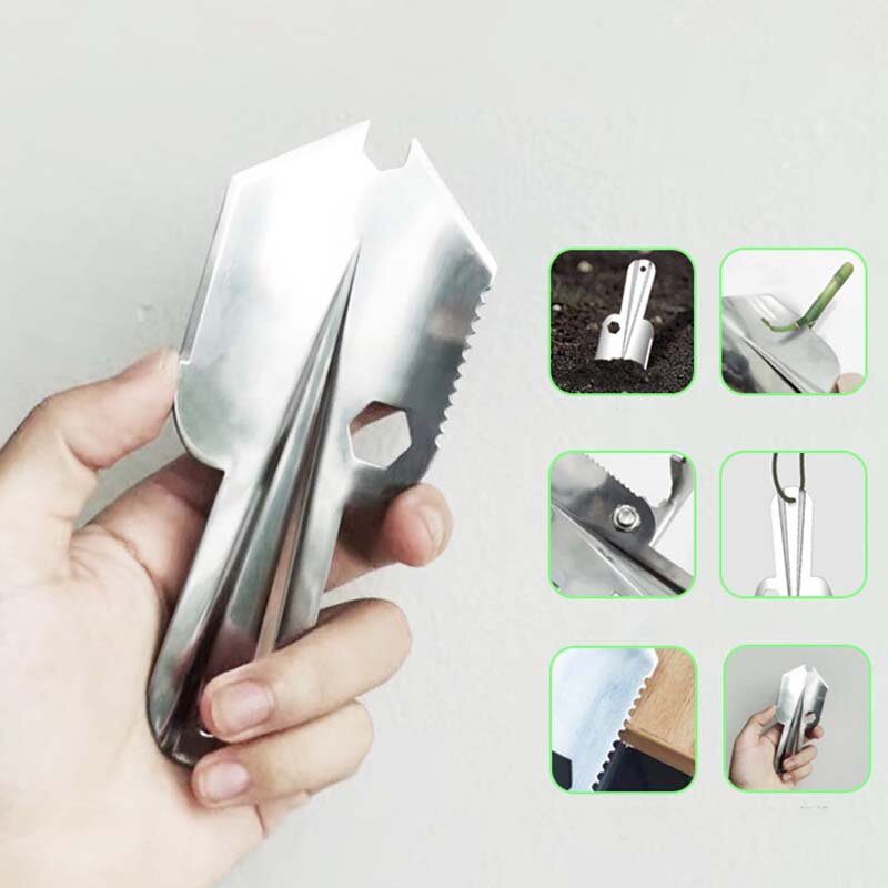 Titanium Camping Portable Shovels Outdoor Compact Poop Shovel Trowel Ultralight Backpacking Multi Tool for Hiking Household Garden Survival