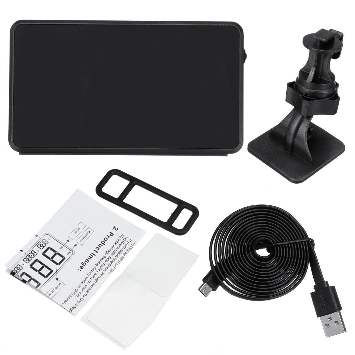 4.5 Inch Car Digital GPS Speedometer Head-up Display Overspeed Altitude Time MPH KM/H Warning Alarm