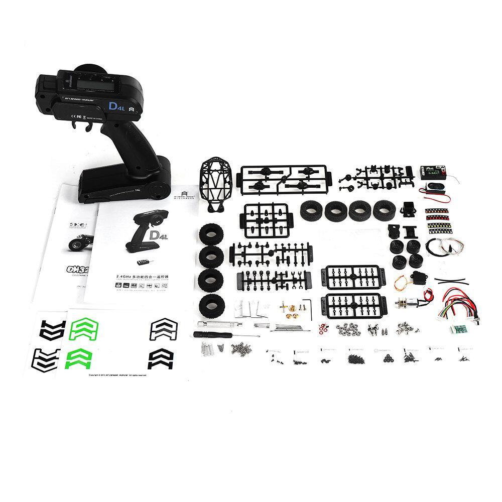 With Motor Servo TX RX 1/32 2.4G 4WD DIY Frame RC Kit Rock Crawler Car Vehicles
