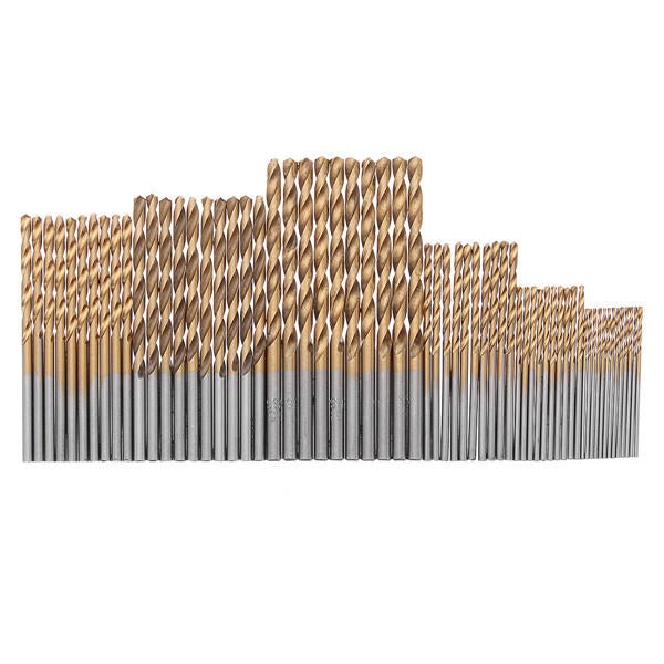 60pcs 1/1.5/2/2.5/3/3.5mm HSS Titanium Coated Twist Drill Bit Straight Shank