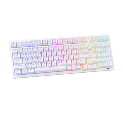 Wireless Gaming Mechanical Keyboard With 98keys RGB Backlit Triple-Mode Bluetooth 2.4G Hot Swappable Switch