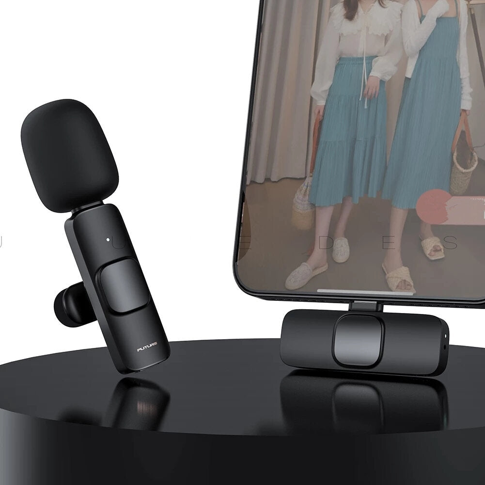 wireless mini lavalier microphone low latency type-c interface portable for live stream video youtube vlog mic
