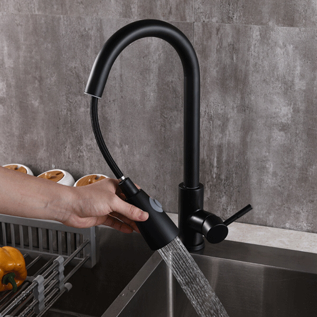 Non-touch Smart Sensor Faucet Two Outlet Methods Stretch Faucet With Water Inlet Pipe