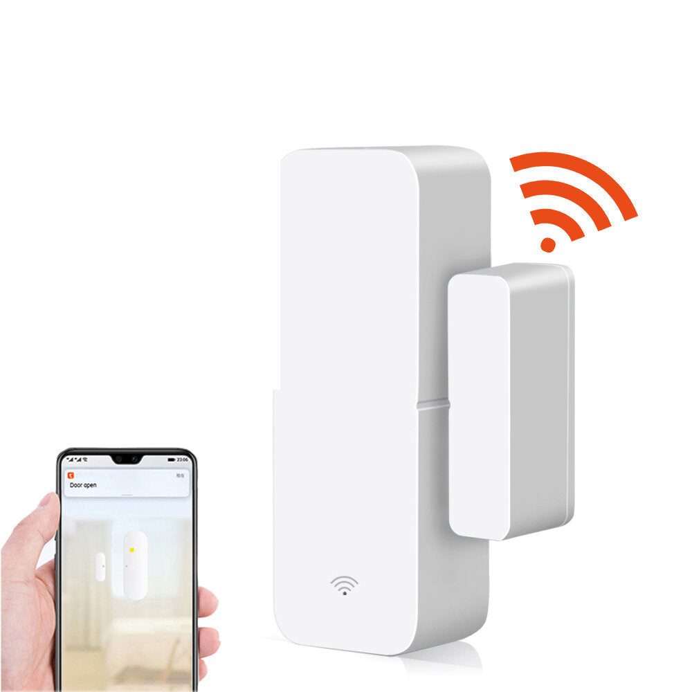 WiFi App Control Smart Door Sensor Work with Tuya Door Open Closed Detectors WiFi Notification Alert Security Alarm Support Alexa Google Home