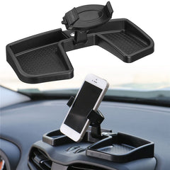 Universal 360 Degree Rotation Dashboard Phone Holder Stand with Storage Box