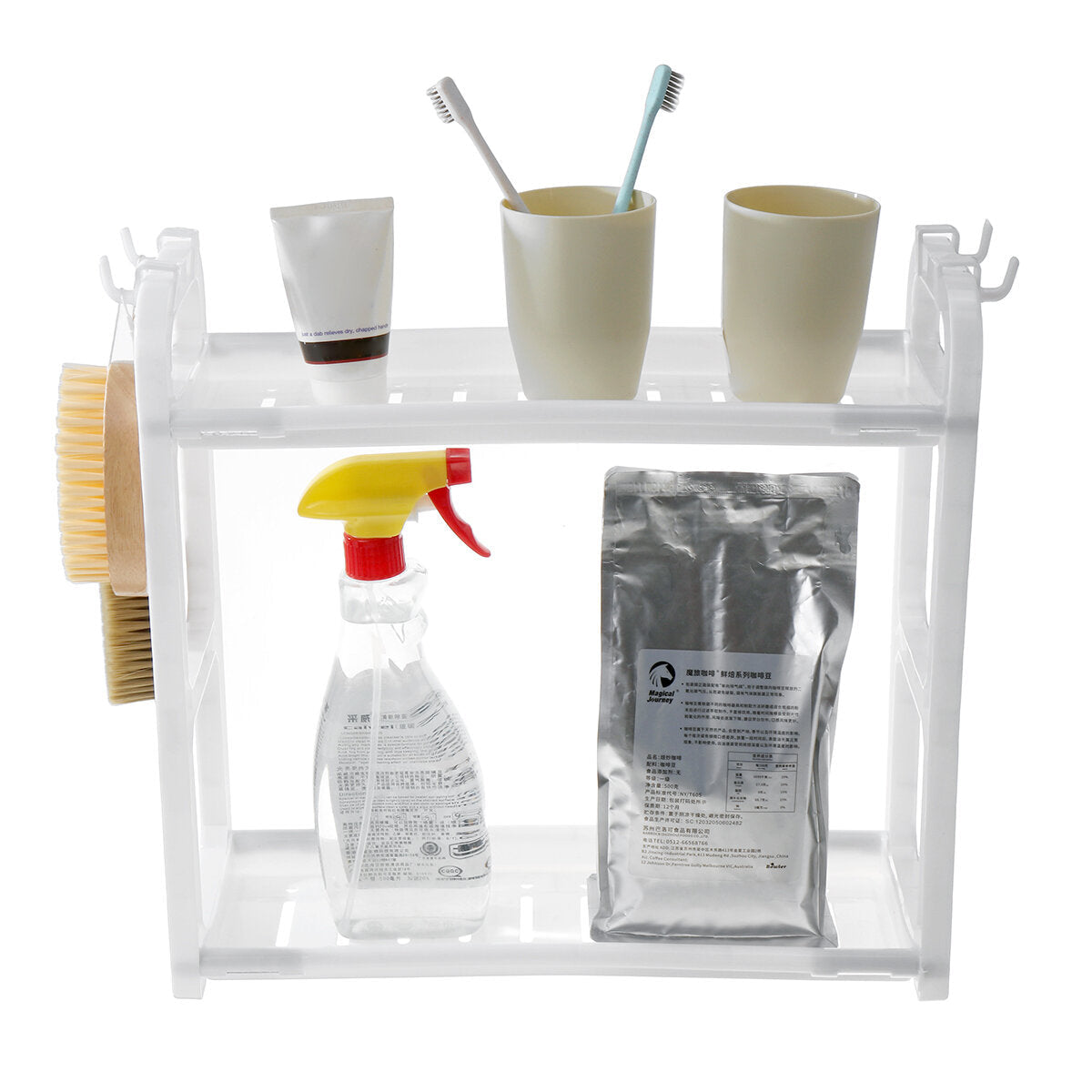 Multifunctional Dtorage Rack Creative Kitchen Dtorage Rack Kitchen Utensils Rack with Guardrail