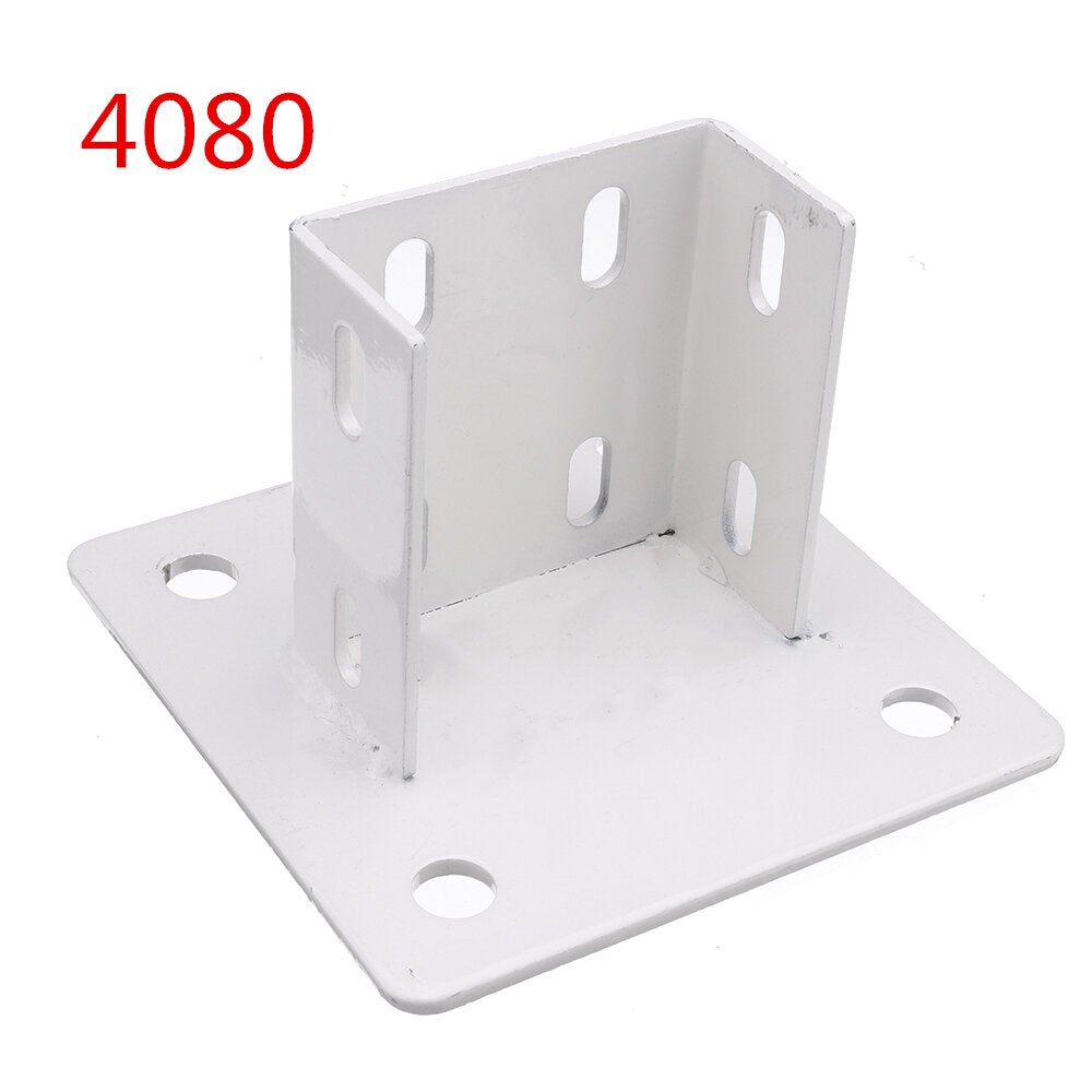 Aluminum Extrusions Square Foot Connector Cup Ground Fence Guardrail Base Accessories