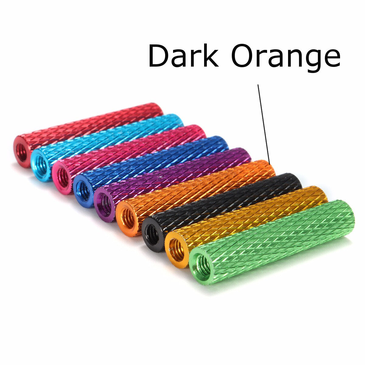 10Pcs M3 25mm Knurled Standoff Aluminum Alloy Anodized Spacer
