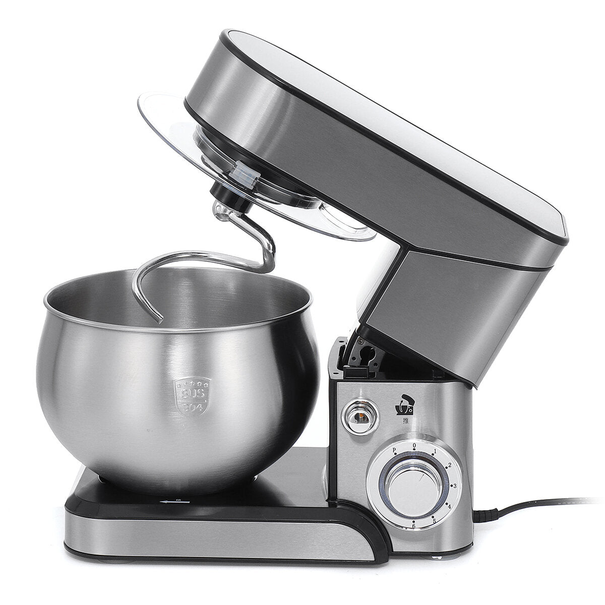 5L 1200W Electric 6 Speed Cake Stand Mixer Food Mixing Bowl Beater Dough Blender