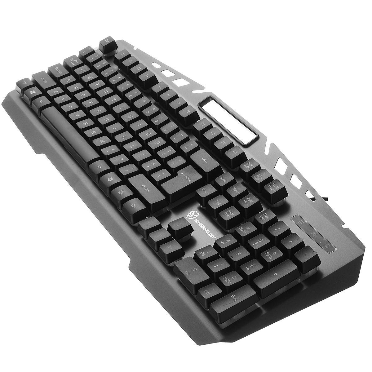 Colorful Backlight Alloy Panel USB Wired Gaming Keyboard 2400DPI LED Gaming Mouse Combo