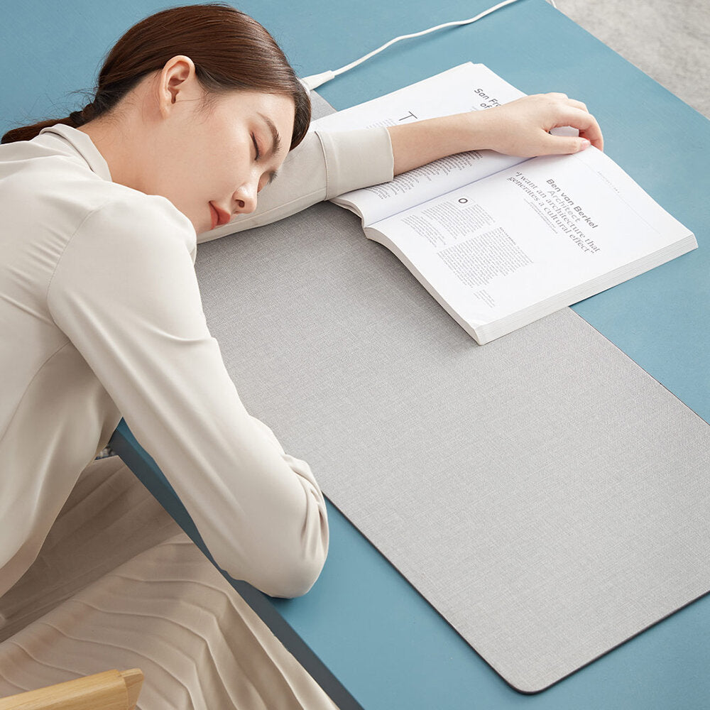 Smart Desktop Heating Mouse Pad 3 Modes Waterproof Keyboard Mat Hand Warmer 4H Automatic Shutdown Timing Reminder
