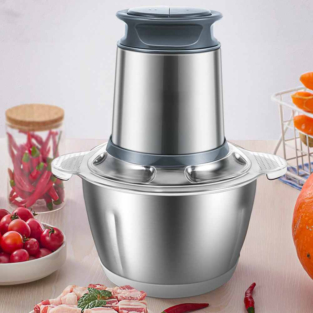 2 Speeds Stainless Steel Electric Vegetable and Meat Grinder