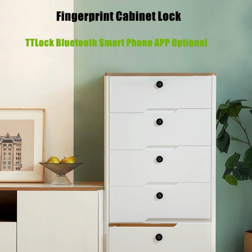 Bio metric Fingerprint Recognition Lock Bluetooth Smart App RFID Drawer Cabinet Lock