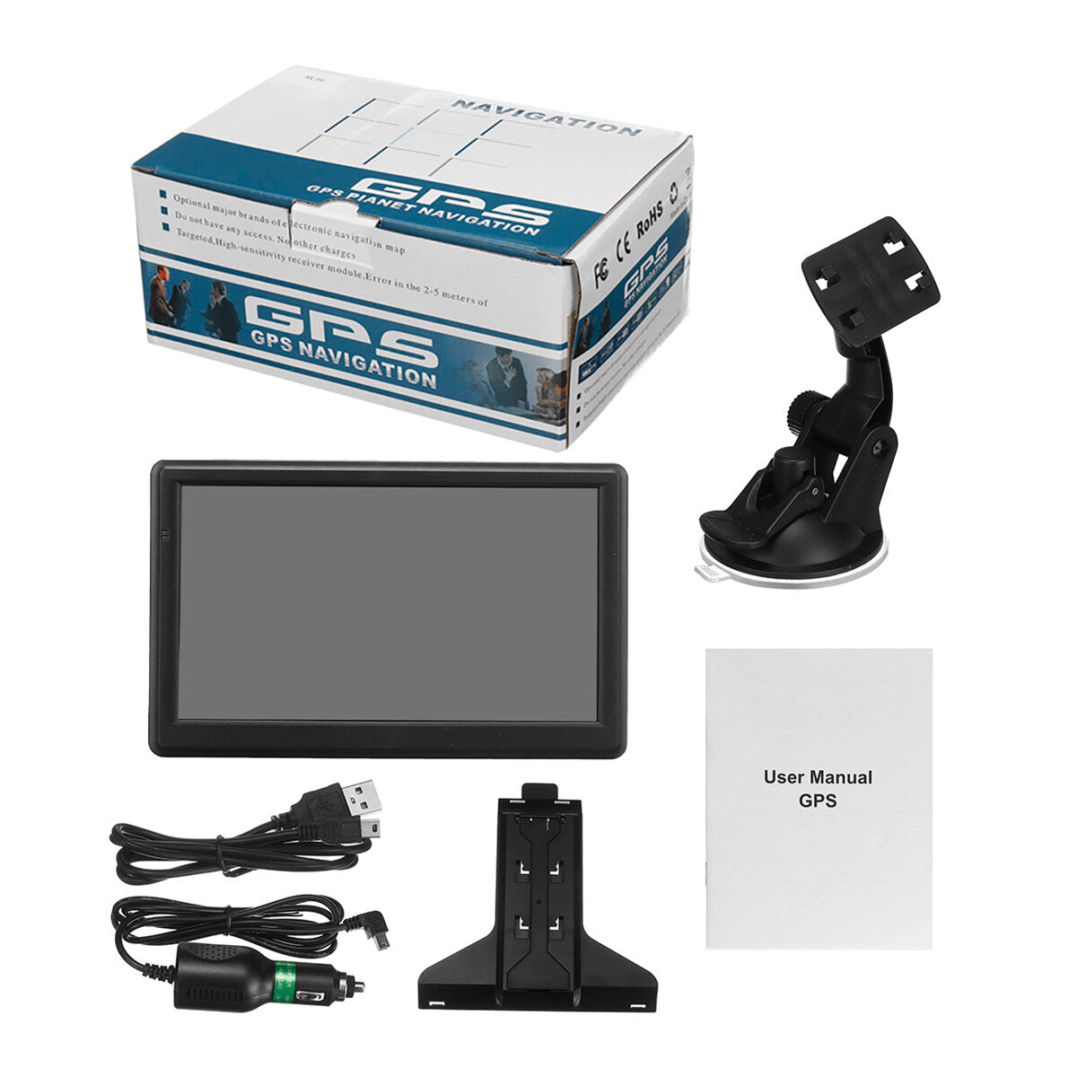 TFT Touch Screen 8GB GPS Navigation Car Truck Satellite Navigation Map of Europe Support FM Radio MP5 Player 7Inch
