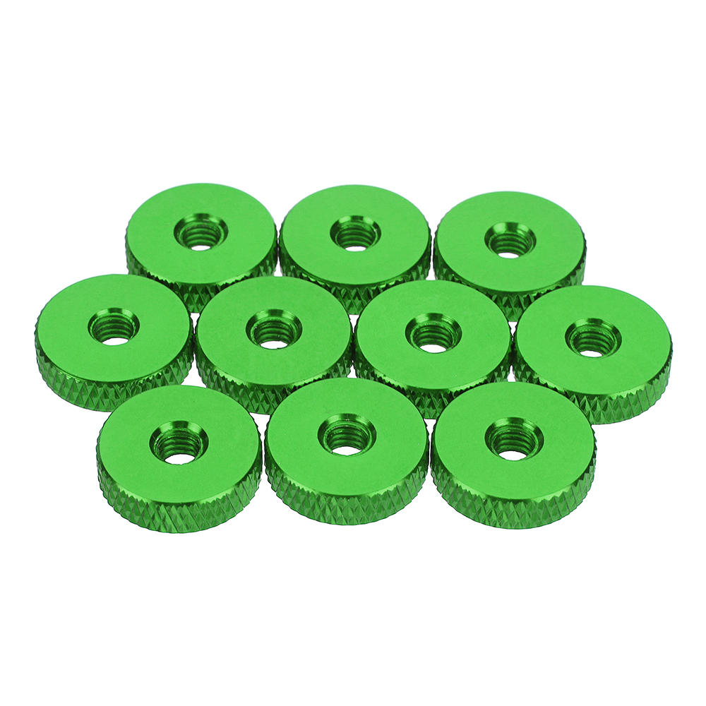 M4AN3 10Pcs M4 Manual Knurled Thumb Screw Nut Spacer Flat Washer Aluminum Alloy Multicolor