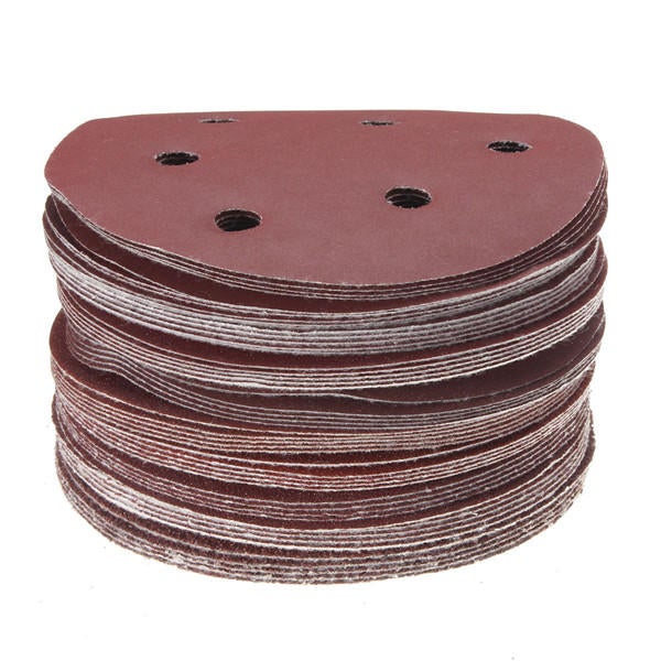 50pcs 125mm Abrasive Sand Discs Sanding Paper 6 Holes Sanding Discs 40-800 Grit Sand Paper