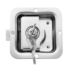 Stainless Steel Paddle Door Lock Latch Handle Truck Tool Box Trailer With 2 Keys