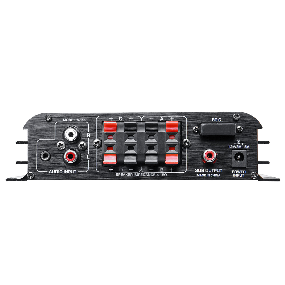 4x400W Bluetooth Power Amplifier 4.1 Channel Hi-Fi Home Car Use with Remote Control