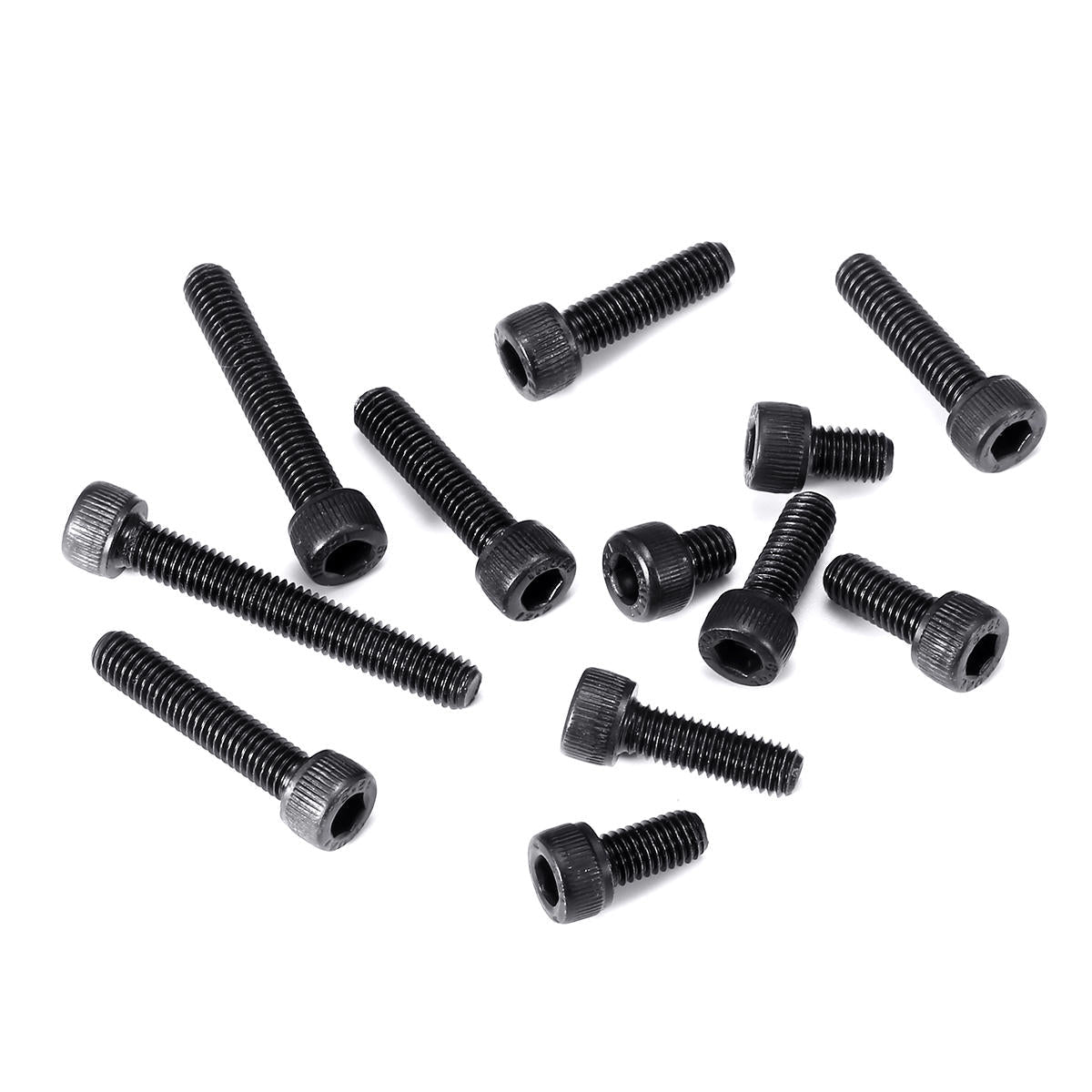 140Pcs M5 12.9 Grade Carbon Steel Hex Socket Cap Head Screw Bolt 6-35mm Set