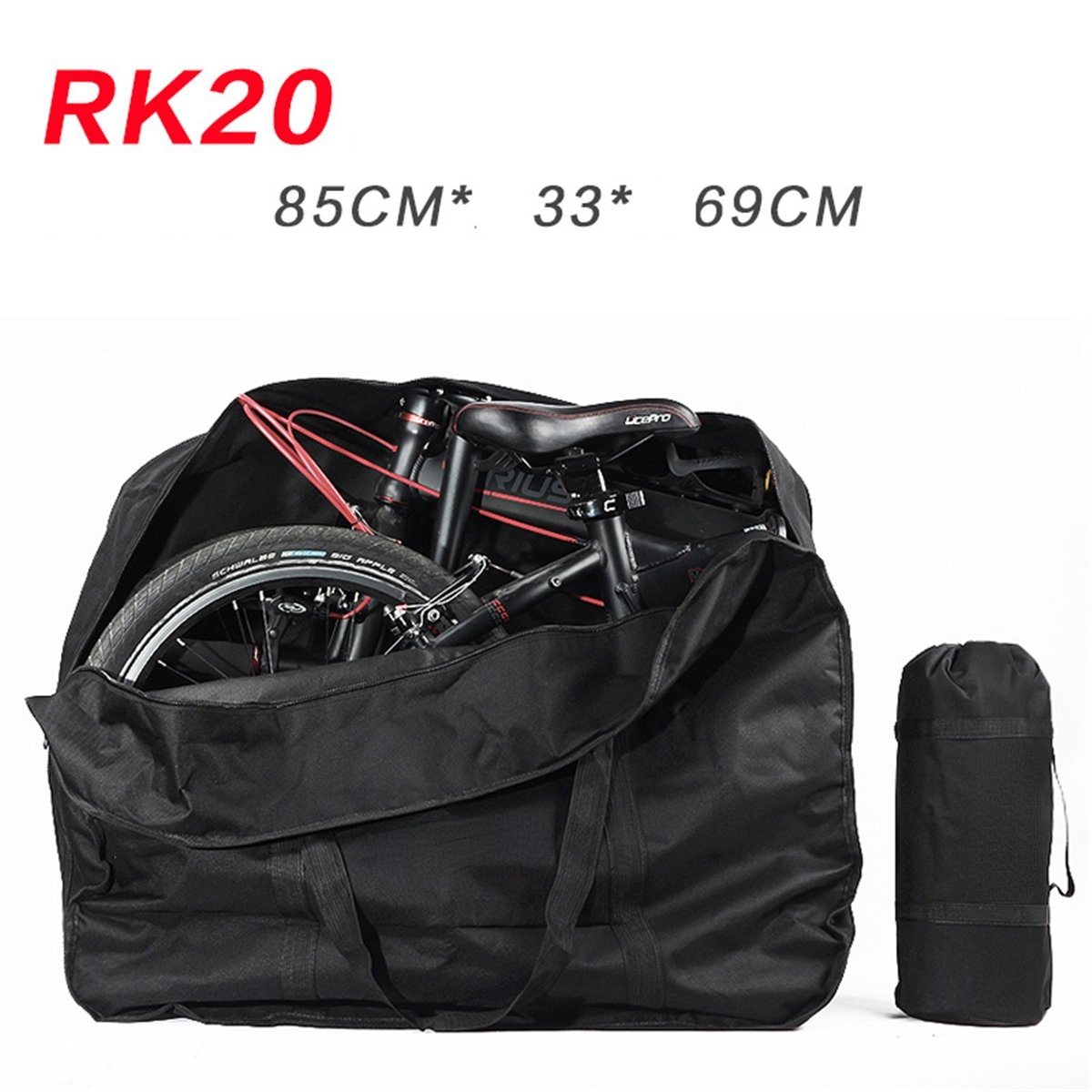 Portable Folding Bike Bicycle Carrier Carry Packing Storage Bag Cover