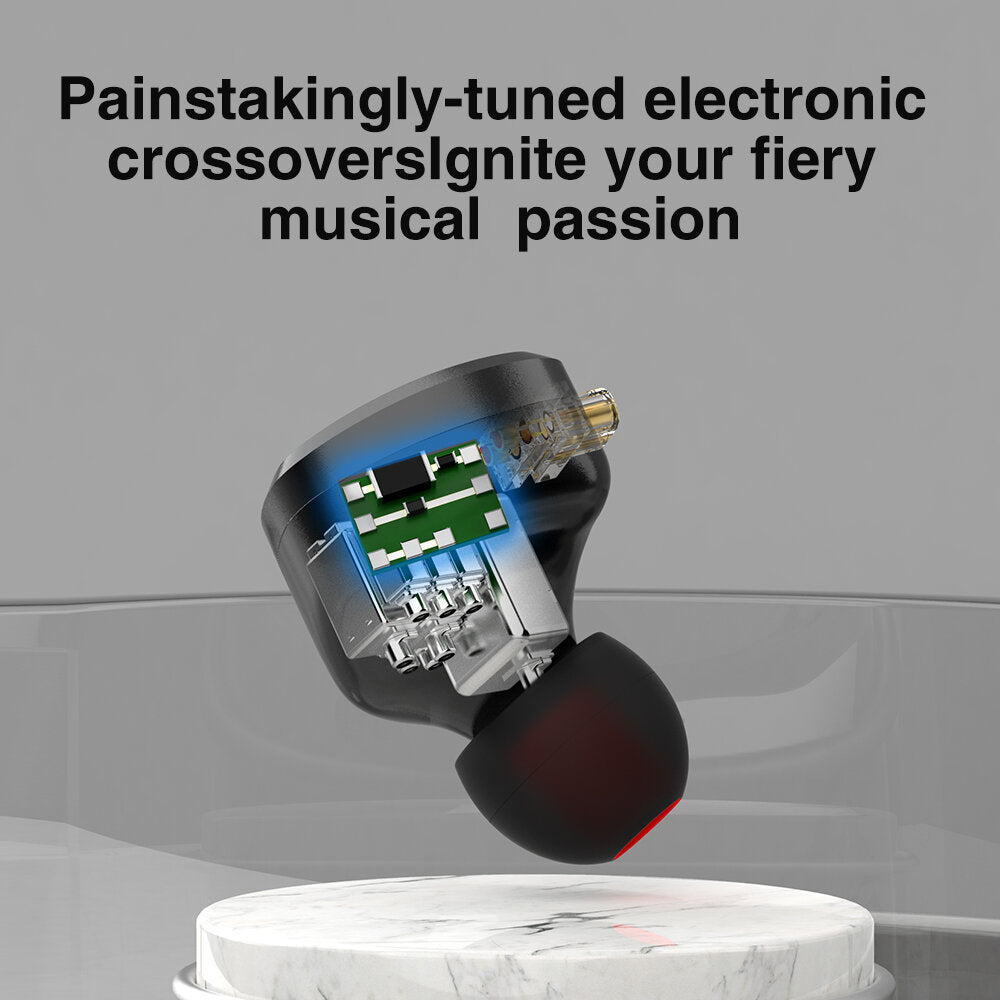 In Ear Earphone Eight-Unit Balanced Armature Pure Moving Iron Hi-Fi Fever Monitor Earphone Wheat Wire Control Changeable Line Headphone With Mic