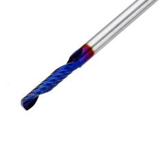 10pcs 3.175 Shank 2.5mm Blue Coated Single Flute End Mill Tungsten Carbide Spiral CNC Milling Cutter