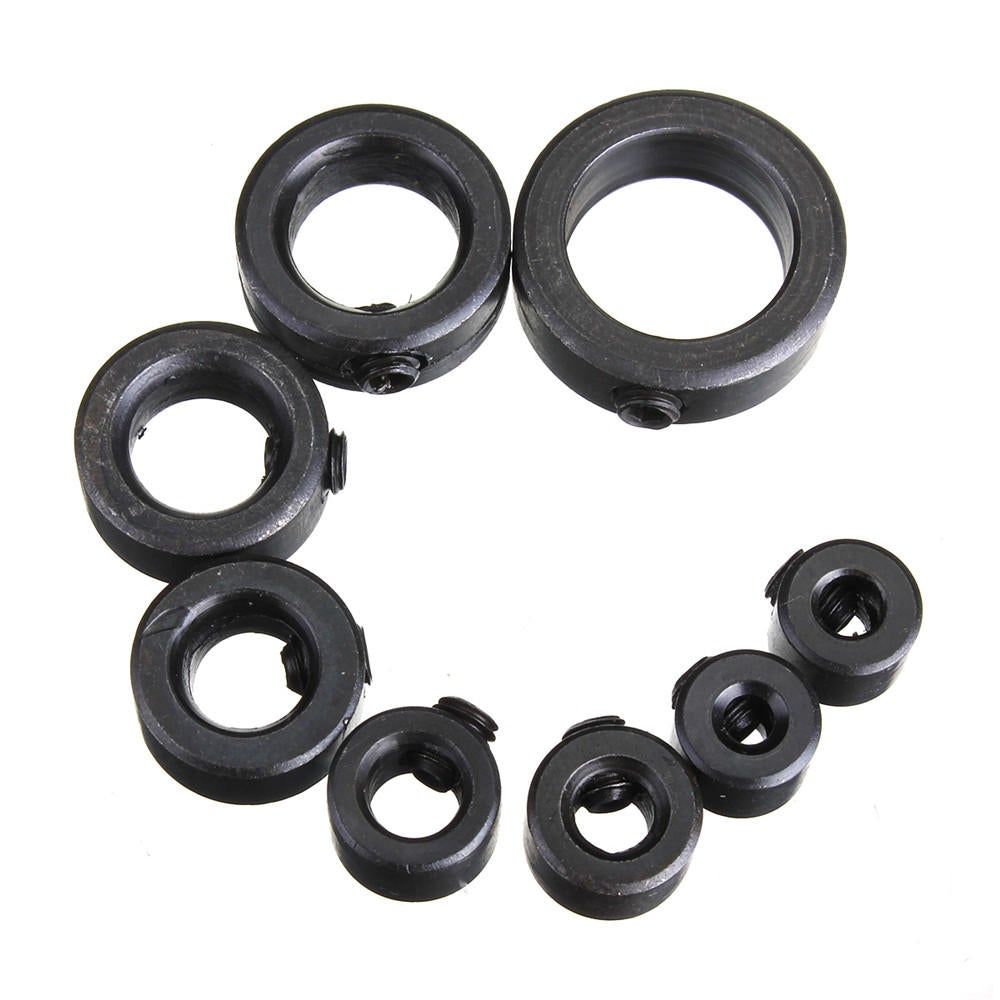 8pcs 3-16MM Drill Bit Shaft Depth Stop Collars Ring Set Wood Drills