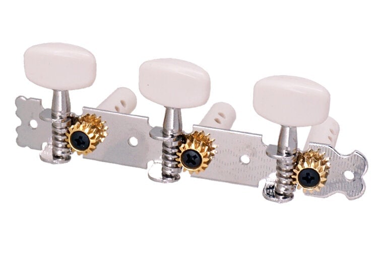 2Pcs Acoustic Classical Guitar Tuning Pegs Machine Heads Tuners Guitar Parts White