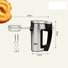350W 2 Bar Stereo Hand Mixer 5 Speed Regulation One Button Withdrawal Circulating Air Cooling Easy to Use