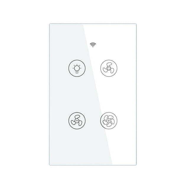 WiFi RF Smart Ceiling Fan Light Switch 2/3 Way Control Smart Life/Tuya APP RF Remote Speed Control Work with Alexa Google Home